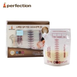 [PERFECTION] Special 2 Way Nano Silver Breast Milk Storage Bags, 250ml, 30 pcs (Temperature Indicator) _ Breast-Feeding, Feeding Bottle _ Made in KOREA